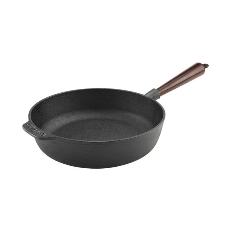 Sautépande 25 cm med Træhåndtag