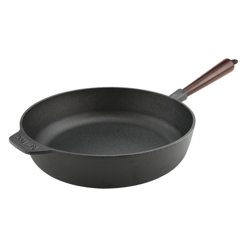 Sautépande 28 cm med Træhåndtag