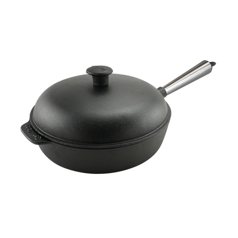 Sautépande med Låg 25 cm, Stålhåndtag