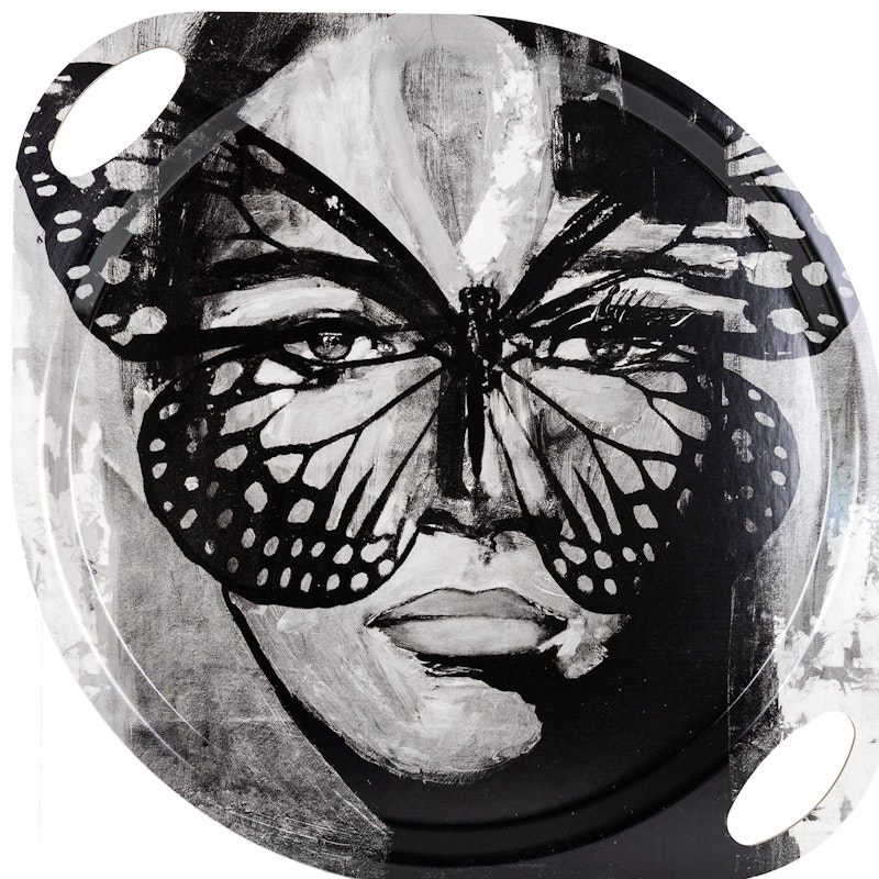 Golden Butterfly B&W Bakke Med Håndtag, 38 cm