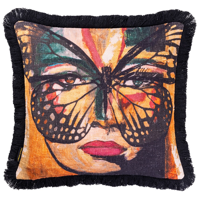 Golden Butterfly B&W Pudebetræk 50x50 cm, Flerfarvet