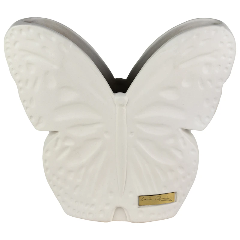 Secret Butterfly Vase Lille, Hvid