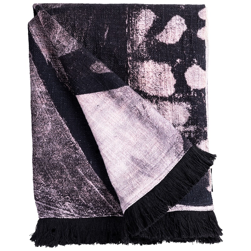 Golden Butterfly B&W Plaid 130x170 cm, Sort / Hvid