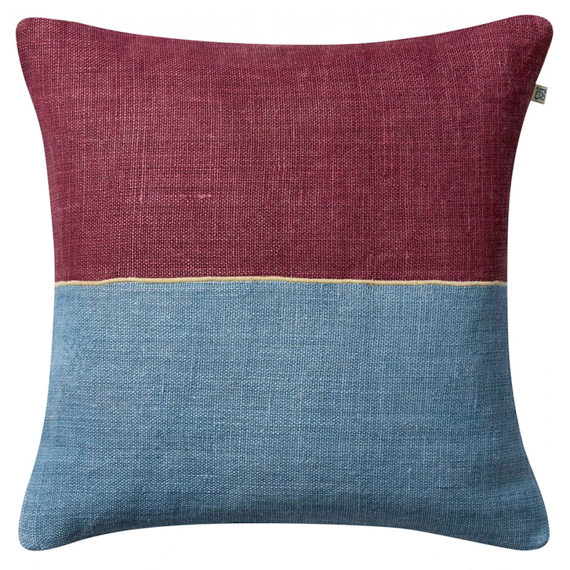 Amol Pudebetræk 50x50 cm, Ruby / Dusty Blue