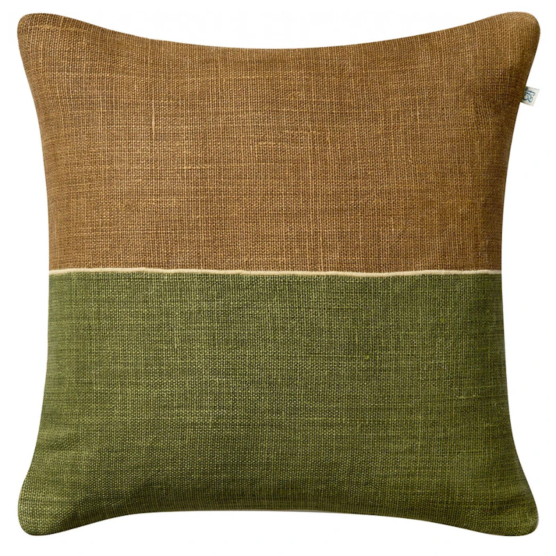 Amol Pudebetræk 50x50 cm, Taupe / Cactus Green