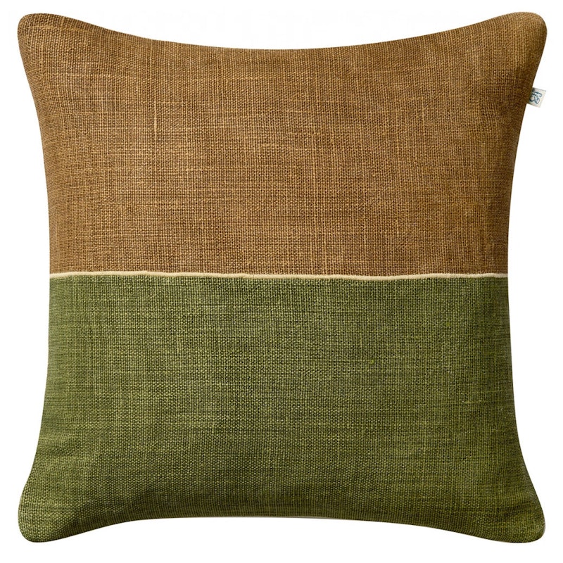 Amol Pudebetræk 50x50 cm, Taupe / Cactus Green