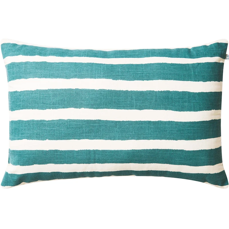 Block Stripe Udendørspude 40x60 cm, Himmelblå