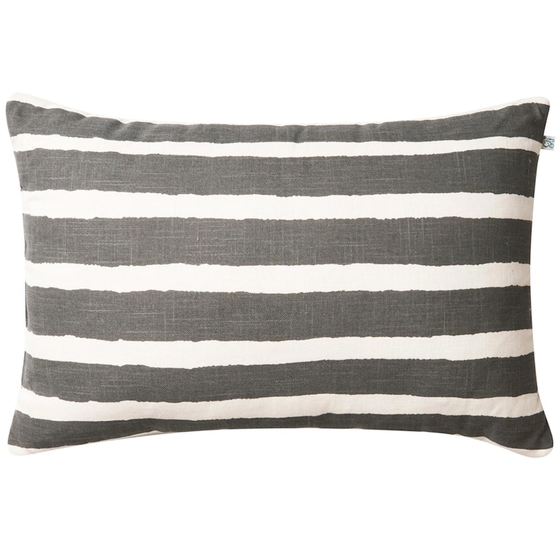 Block Stripe Udendørspude 40x60 cm, Grå
