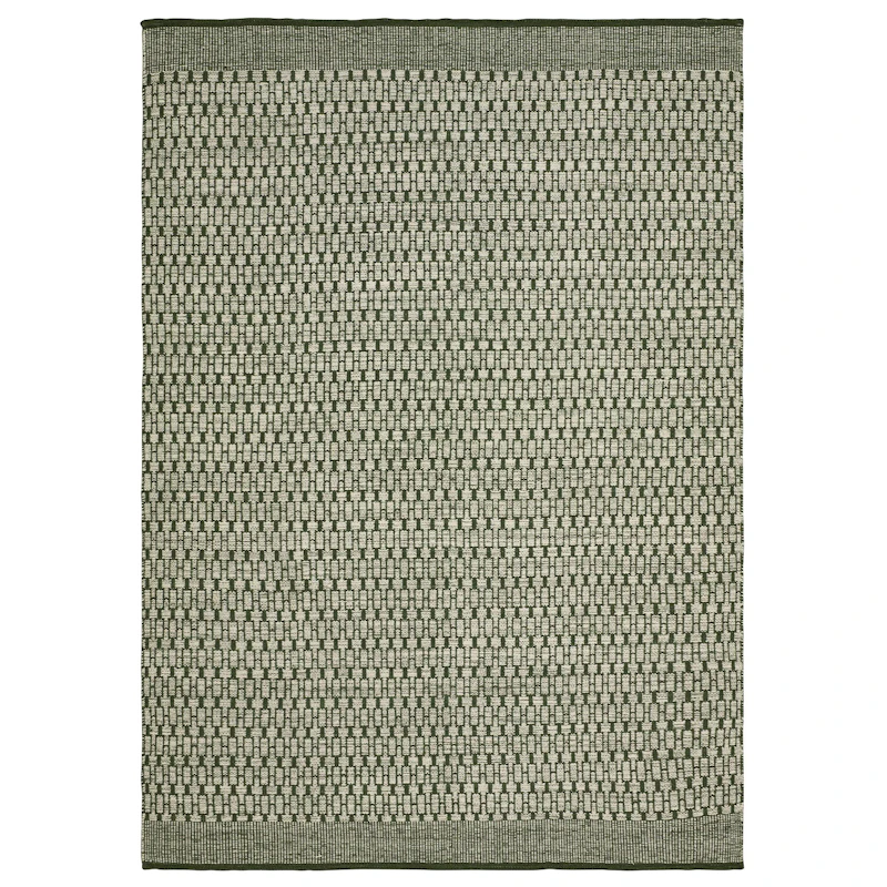 Mahi Dhurry Gulvtæppe 80x250cm, Off White/Green