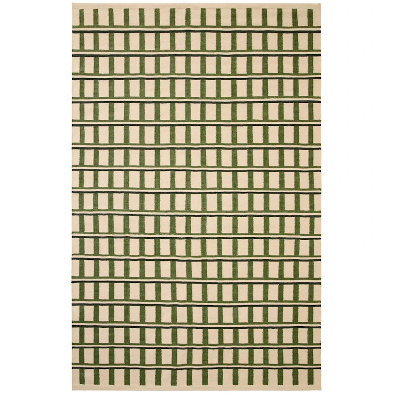 Mysore Tæppe 230x320 cm, Offwhite / Grønt / Mørkegrønt