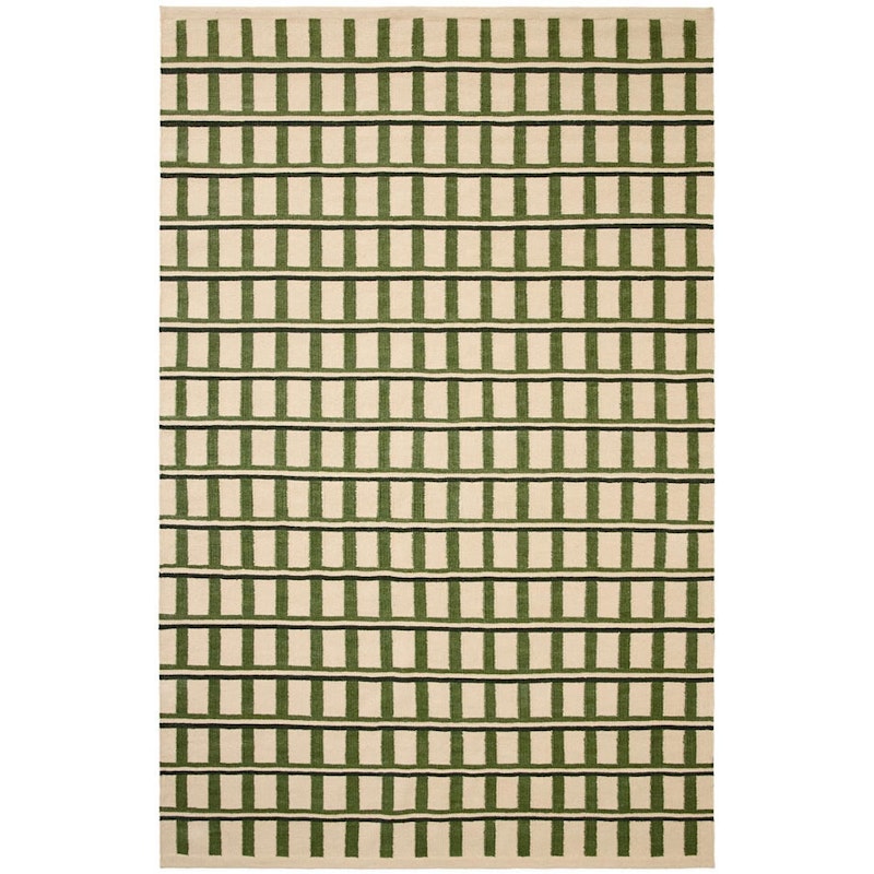 Mysore Tæppe 180x270 cm, Offwhite / Grønt / Mørkegrønt