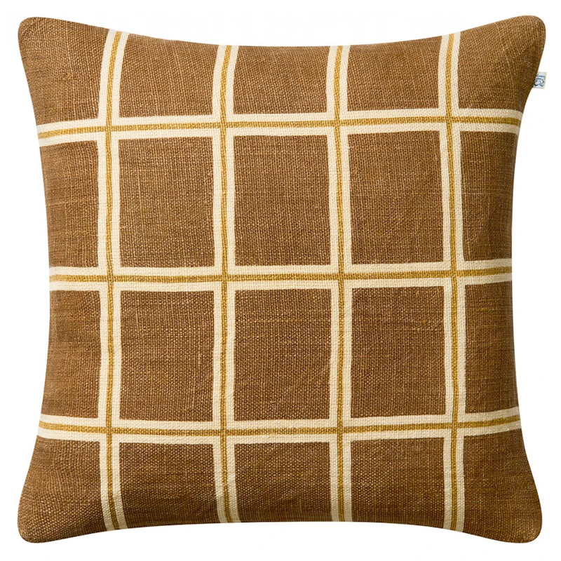 Raha Pudebetræk 50x50 cm, Taupe / Masala Yellow