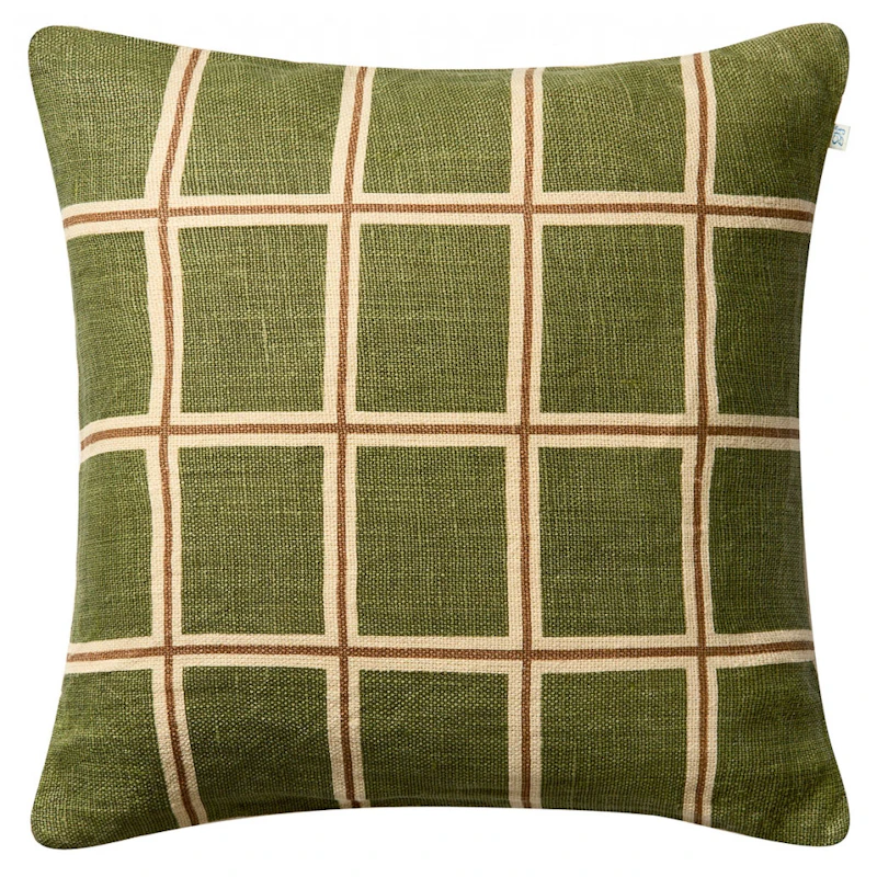Raha Pudebetræk 50x50 cm, Cactus Green / Taupe