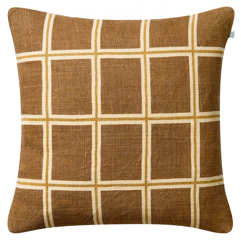 Raha Pudebetræk 50x50 cm, Taupe / Masala Yellow