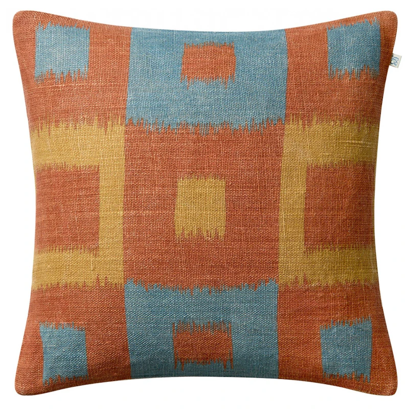 Vicky Pudebetræk 50x50 cm, Apricot Orange / Heaven Blue / Khaki