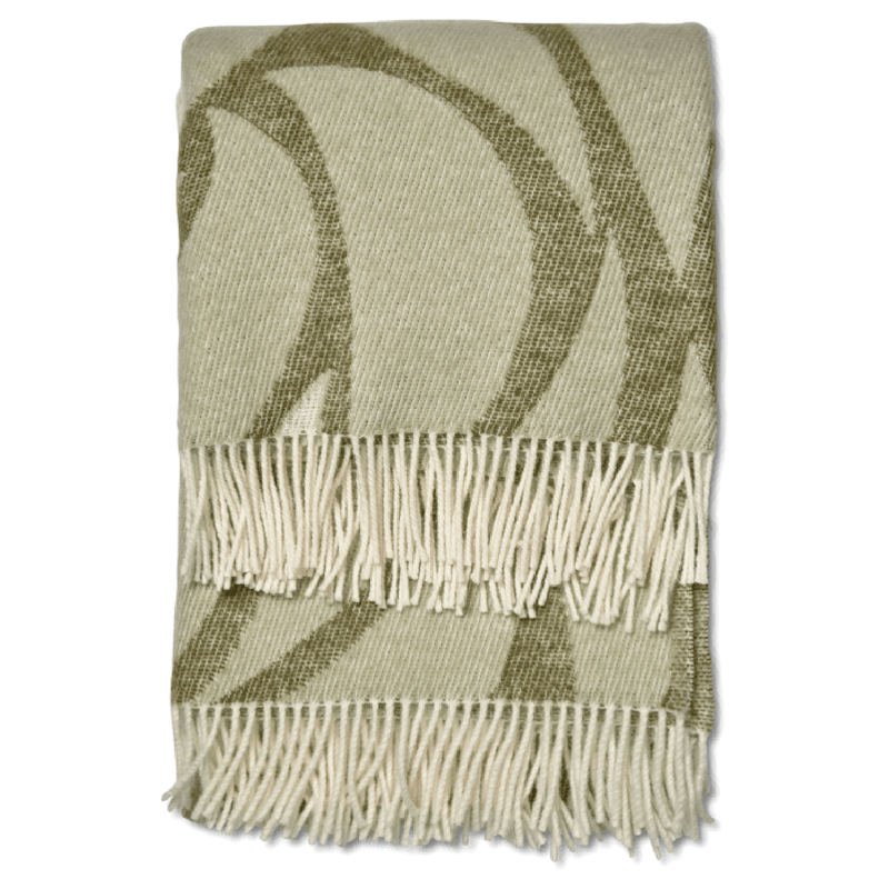 Leaf Uldtæppe 130x180 cm, Grønt