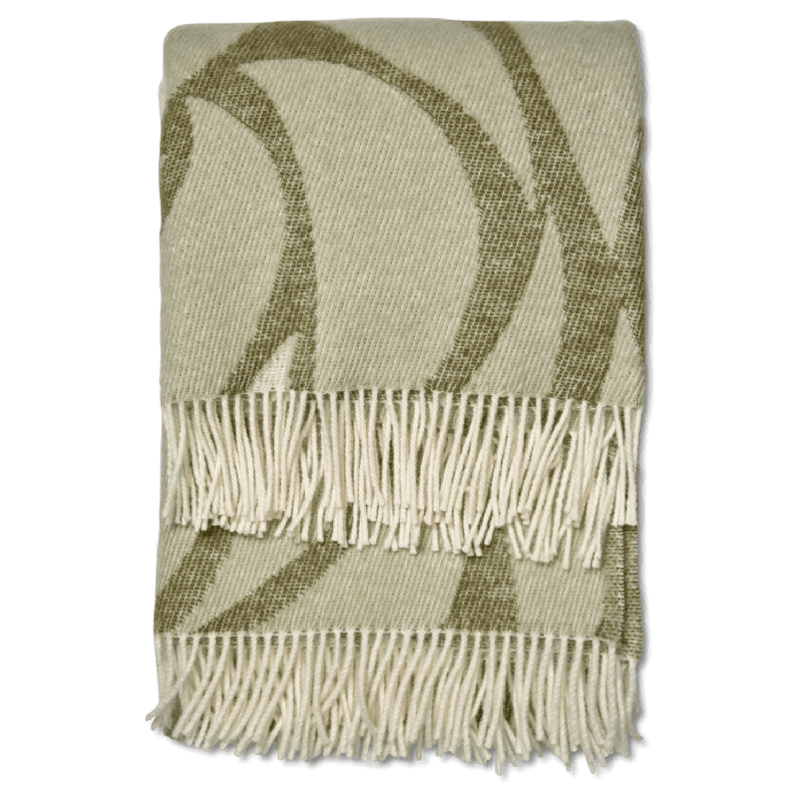 Leaf Uldtæppe 130x180 cm, Grønt