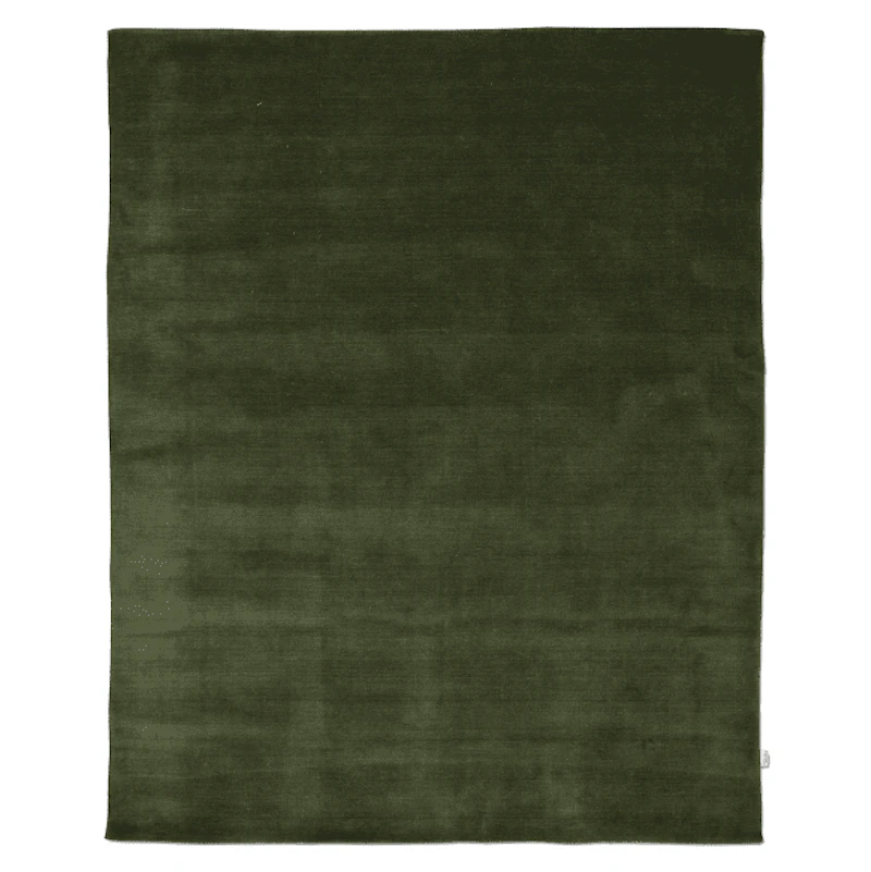 Solid Uldgulvtæppe 200x300 cm, Skovgrønt