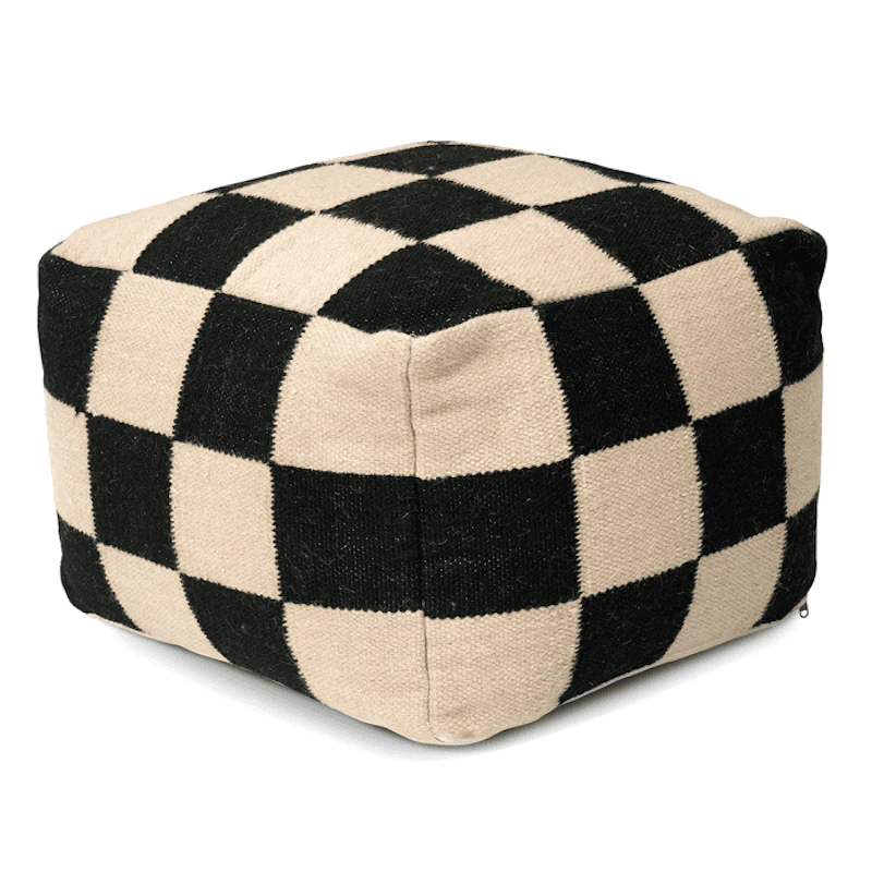Square Puf 50x50 cm, Sort
