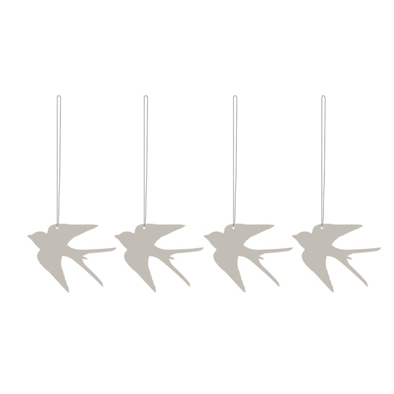 Easter Deco Bird, Cafe Au Lait 4-pack Påskedekoration Rustfrit Stål 4-pak Sand