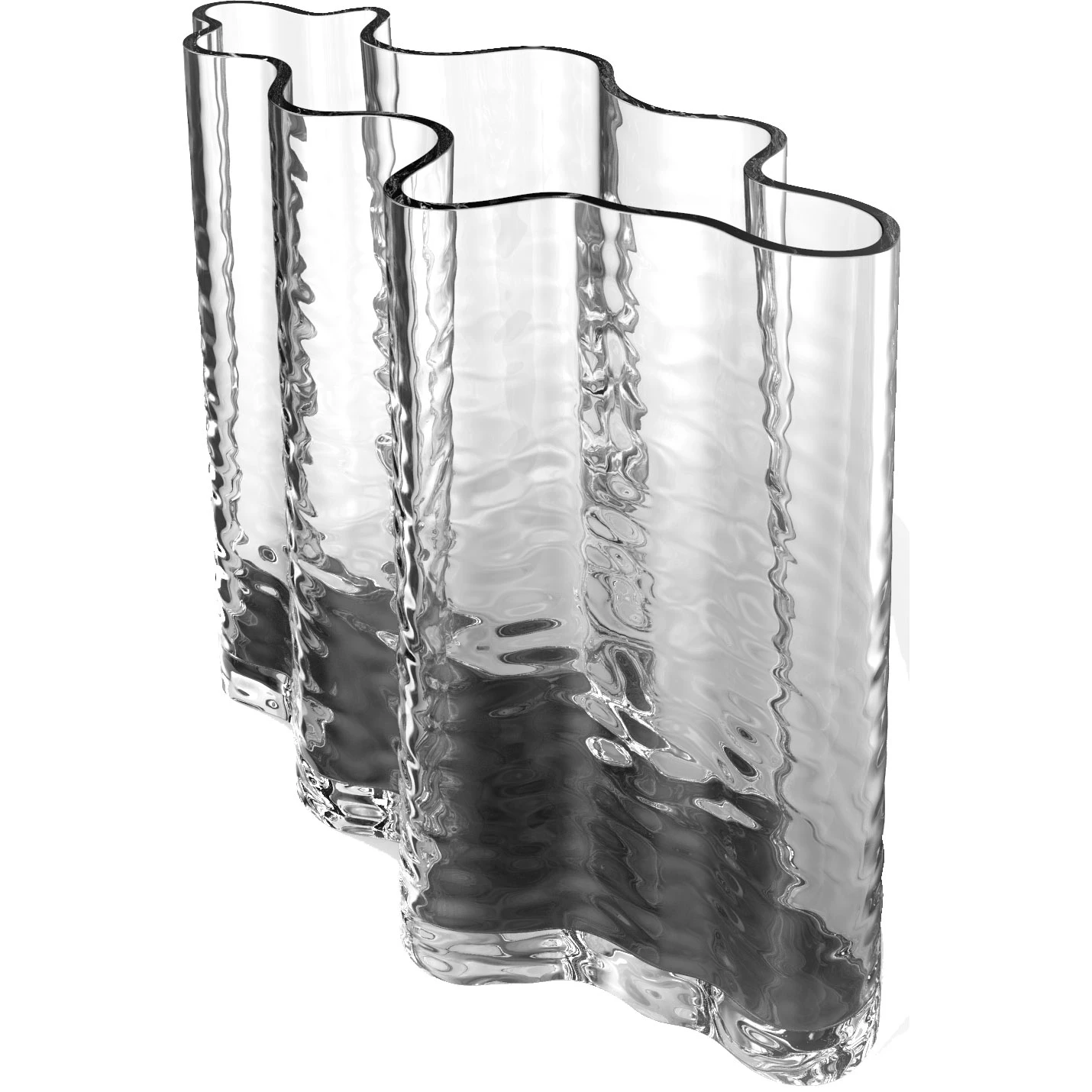 Cooee Design Gry Wide Vase H24 Cm - Vaser Mundbl&aelig;st Glas Klar - TH-05-03-CL