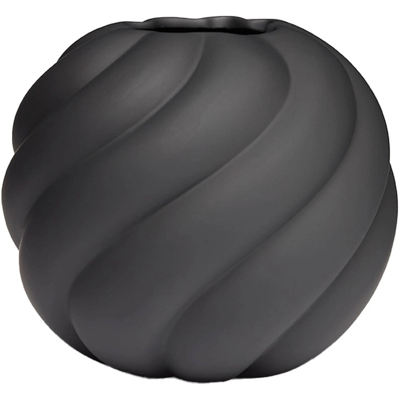 Twist Ball Vase 12 cm, Sort