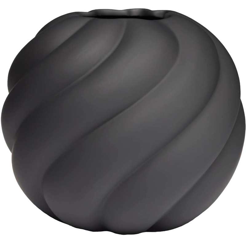 Twist Ball Vase 20 cm, Sort