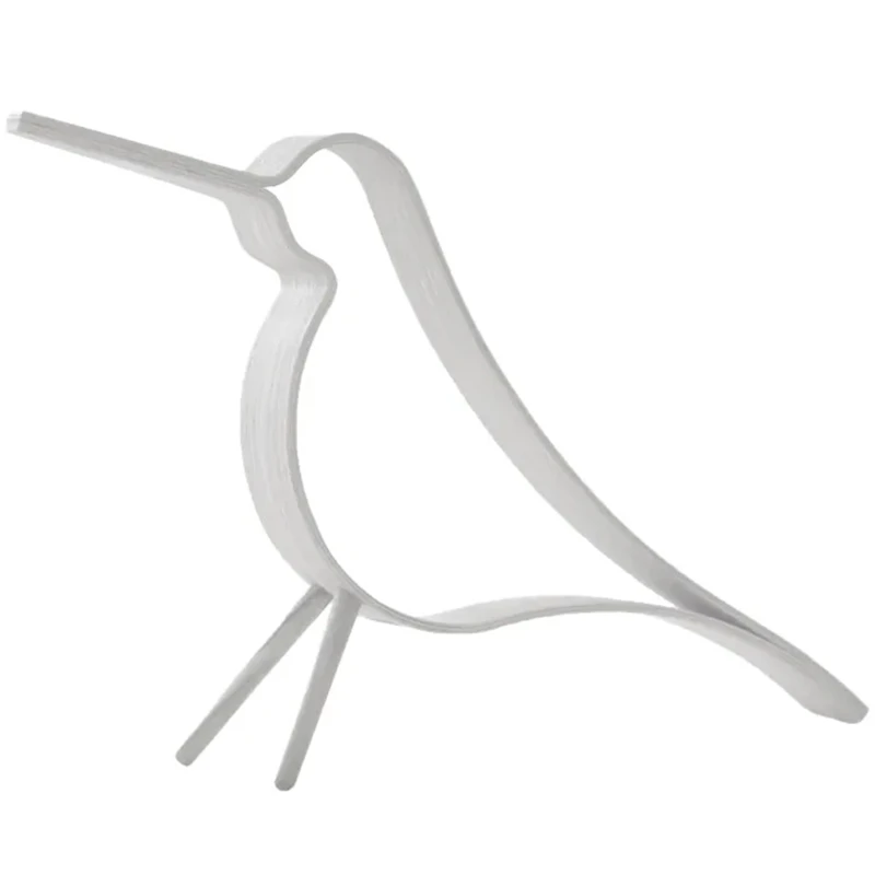Woody Bird Dekoration 31 cm, Hvid