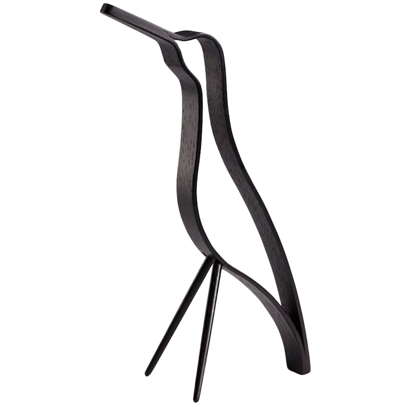 Woody Bird Dekoration Høj 25 cm, Black Stained Oak