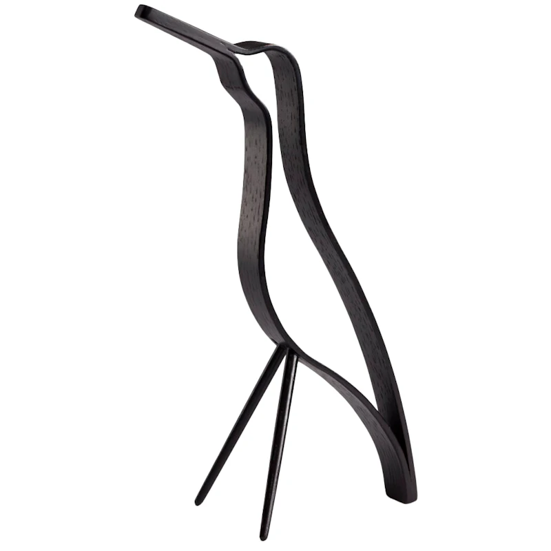 Woody Bird Dekoration Høj 25 cm, Black Stained Oak