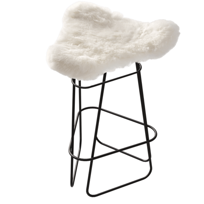 Iceland Barstol 65 cm, Sort / Shorn White