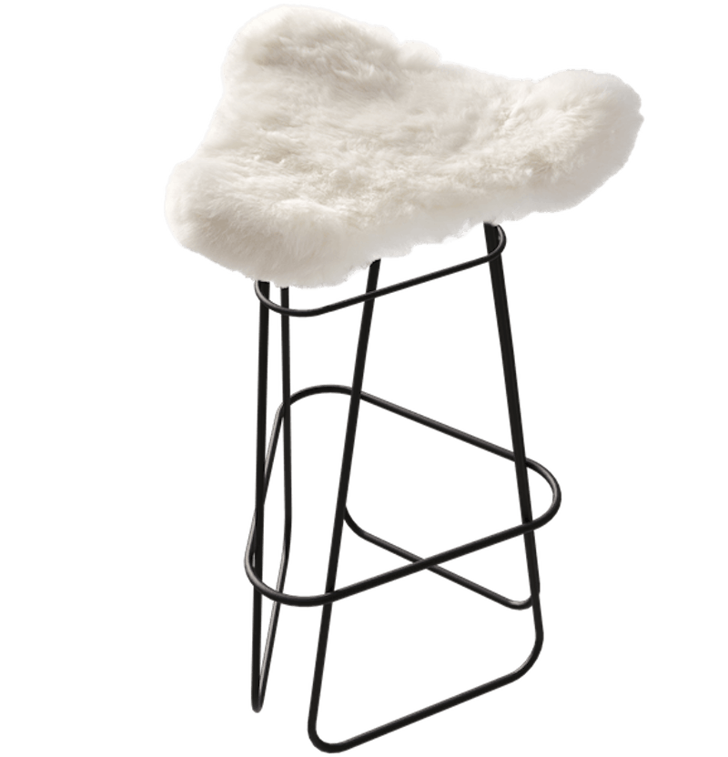 Iceland Barstol 82 cm, Sort / Shorn White