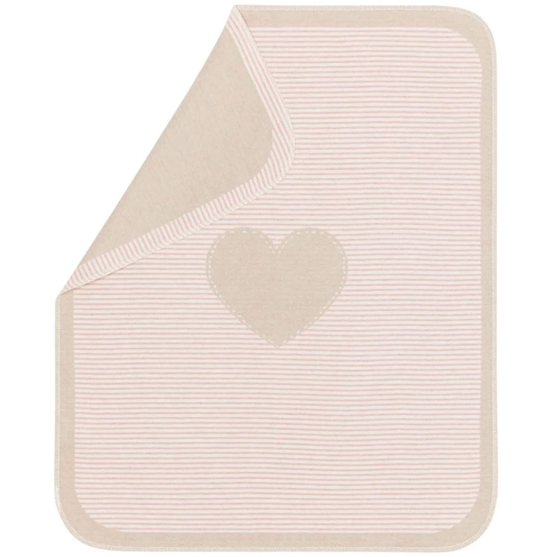 Juwel Babytæppe 70x90 cm Heart, Light Pink
