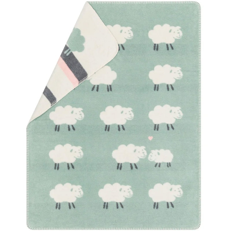 Mila Babytæppe 75x100 cm Sheep, Light Green