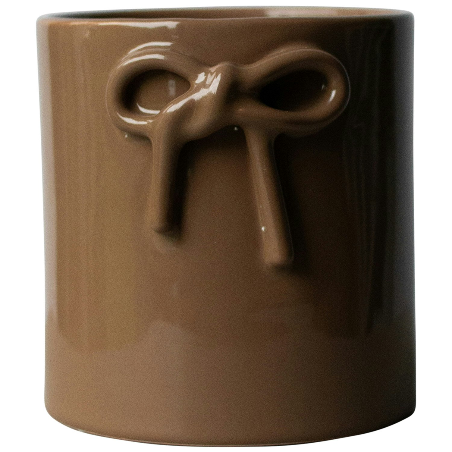 Dbkd Bow Krukke &Oslash;13 Cm - Krukker Keramik Shiny Nougat - 20240502SN