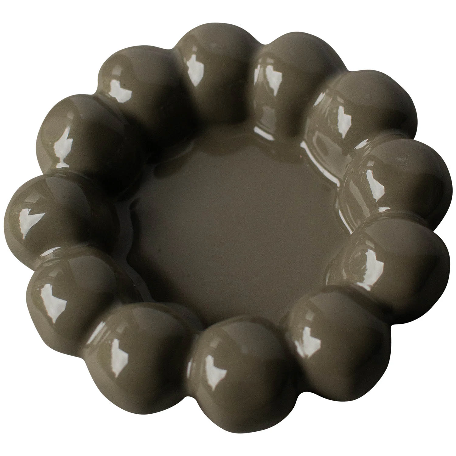 Dbkd Bright Plate Lysfad &Oslash;17 Cm - Lysestager Keramik Shiny Dust - 20221002DS