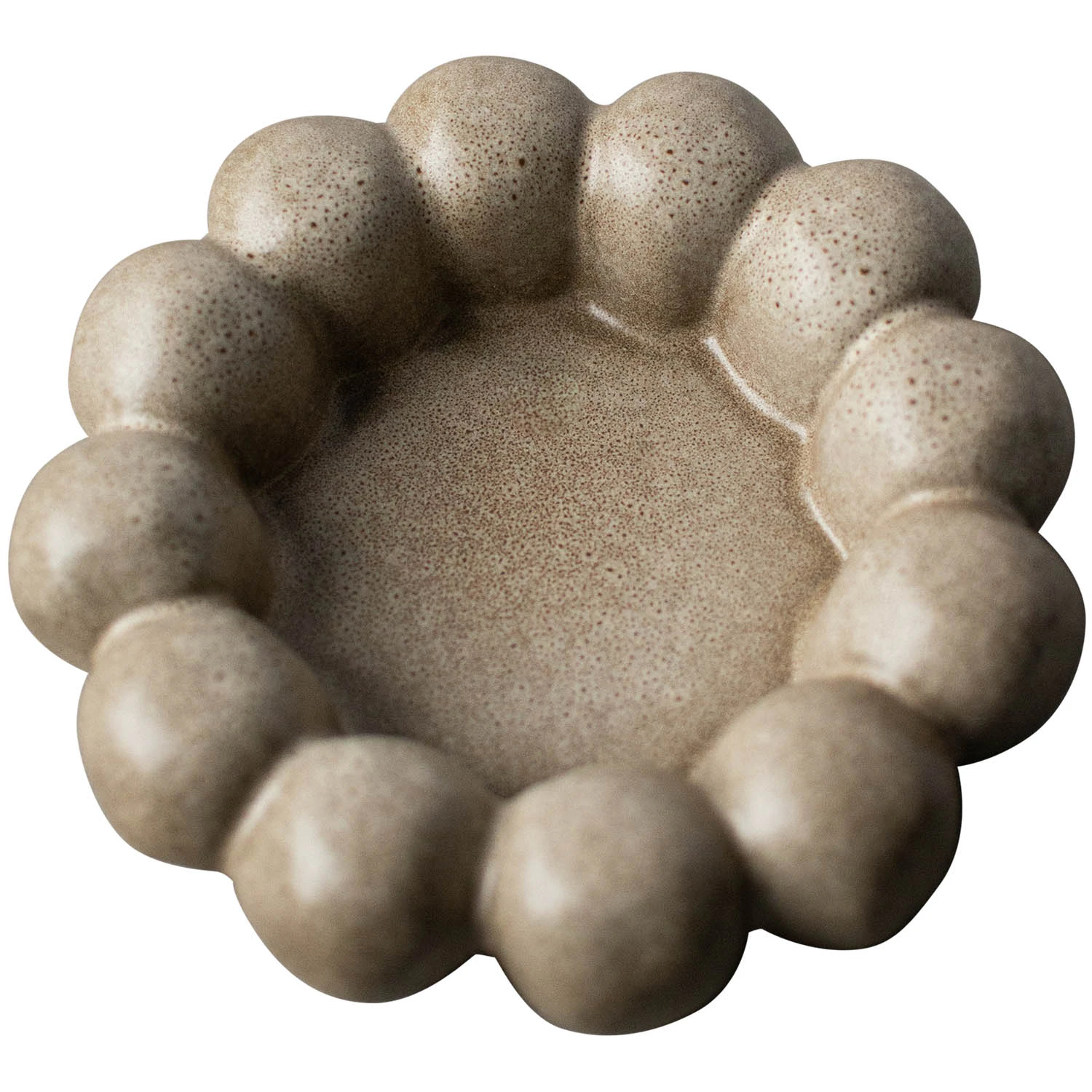 Dbkd Bright Plate Lysfad &Oslash;17 Cm - Lysestager Keramik Beige - 20221002BE