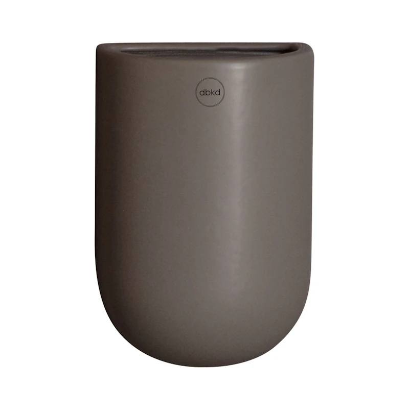 Cut Wall Pot Medium, White Vægkrukke, M Dust