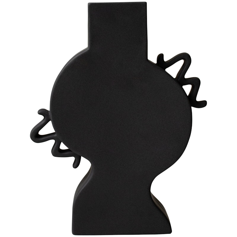 Flat Vase Stor, Sort