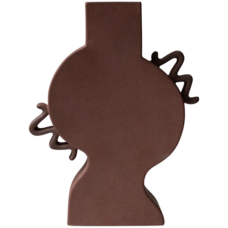 Flat Vase Stor, Brun