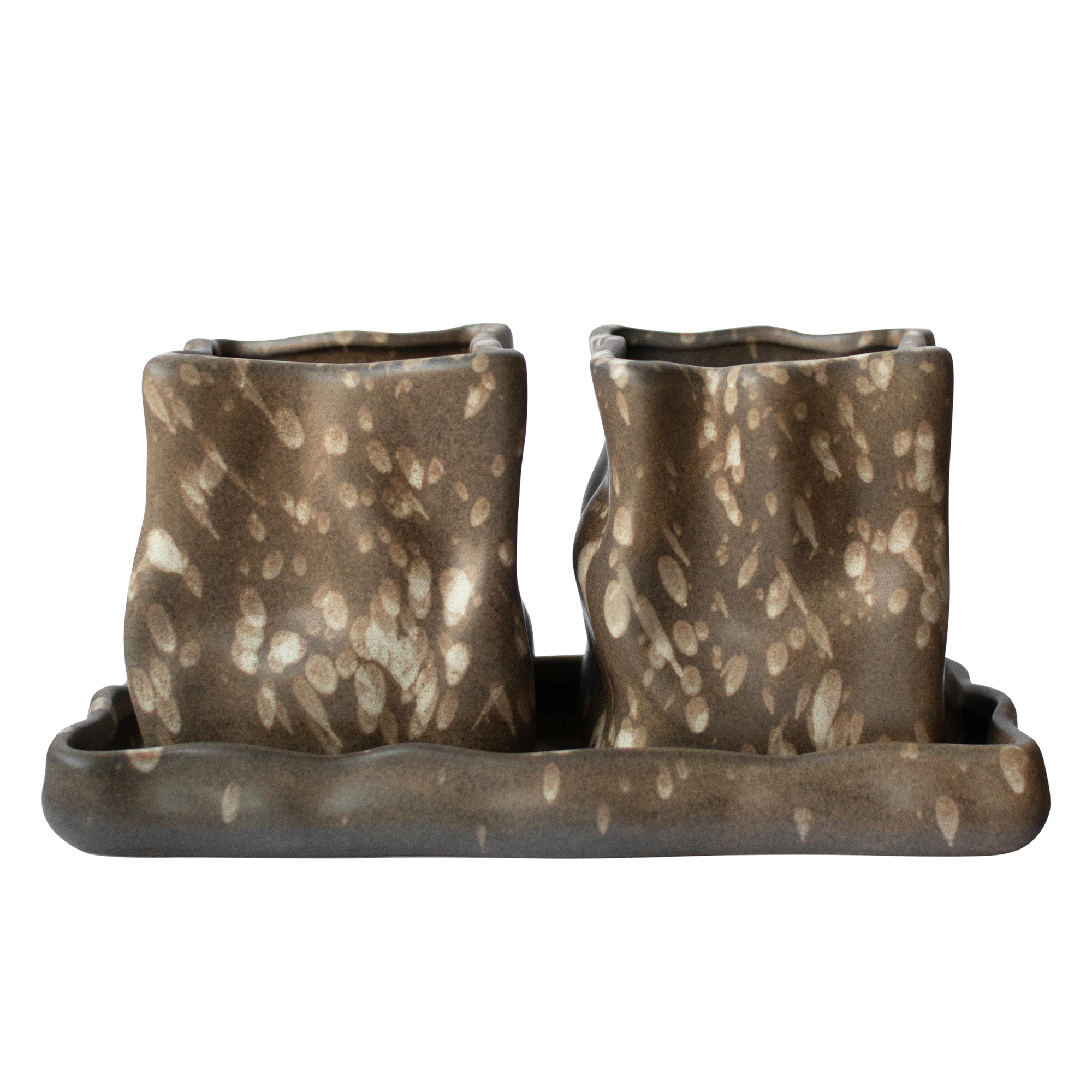 Dbkd Herb Krukke - Krukker Keramik Brown Dot - 20251401BD