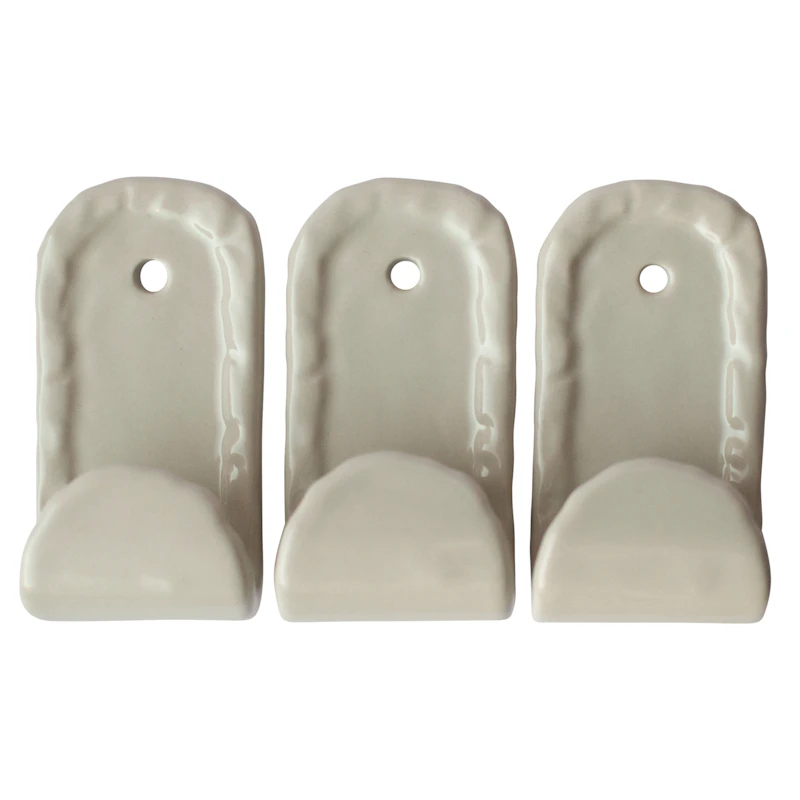 Hook Vægkrog 3-pak, Shiny Creme