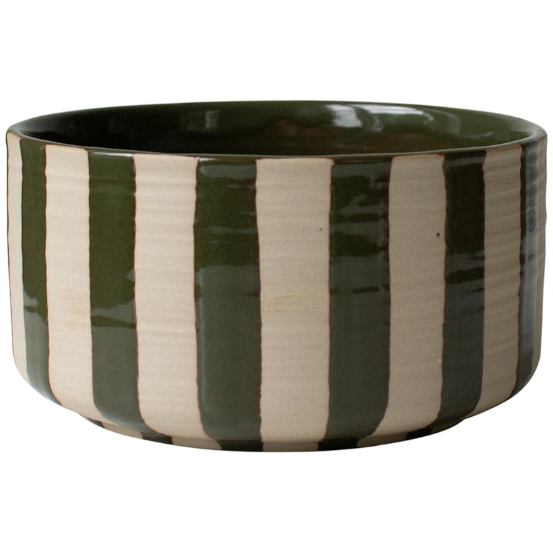 Line Stripe Skål / Krukke, Grøn