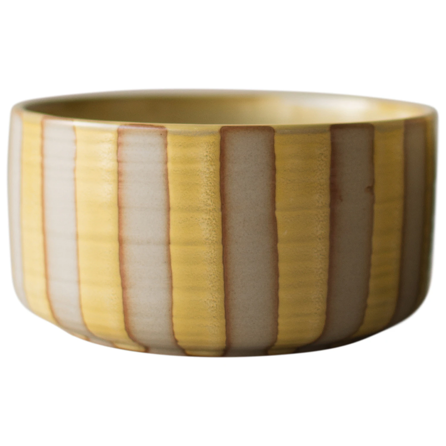 Dbkd Line Krukke 8 Cm - Krukker Keramik Gul - 20250202sy