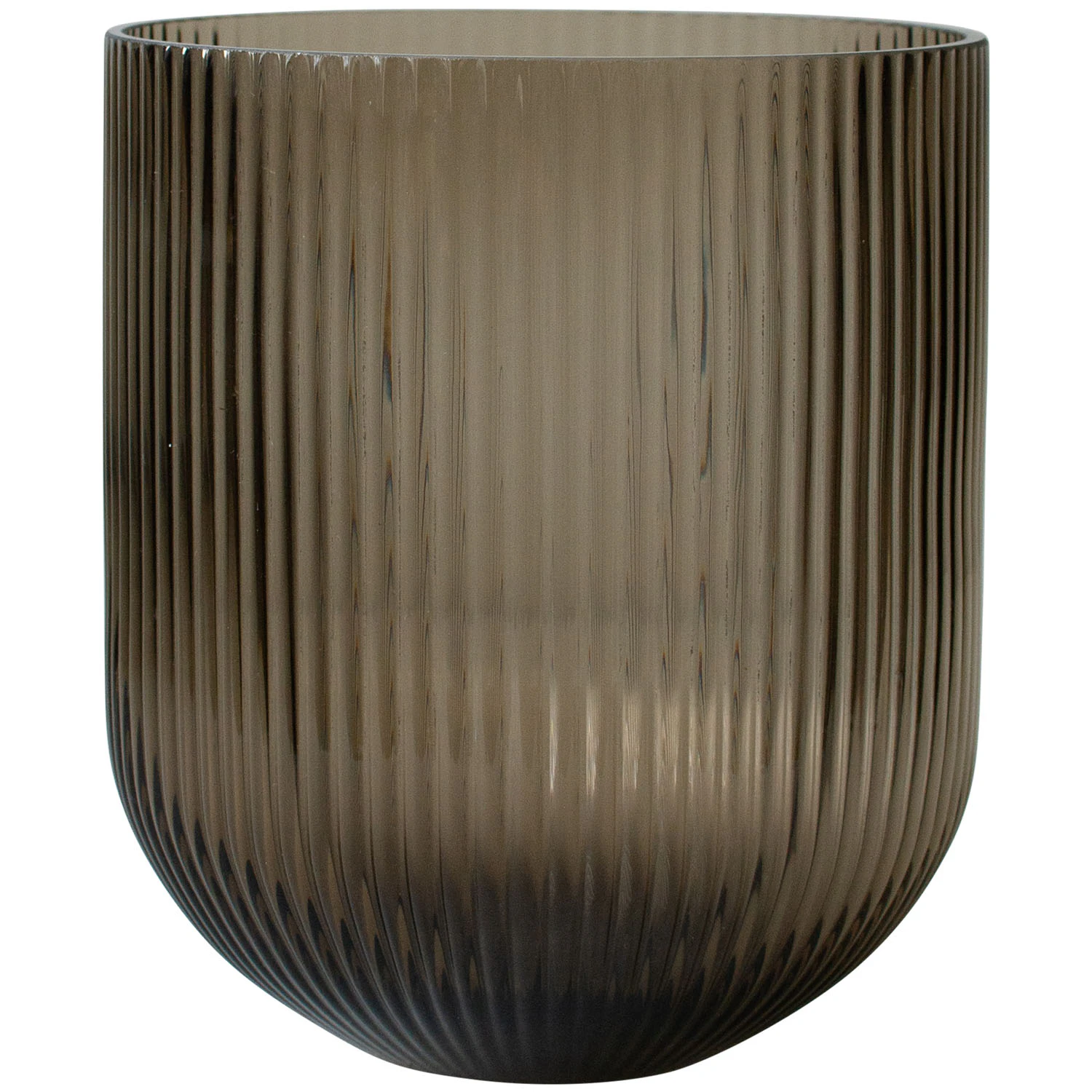 Dbkd Simple Stripe Vase 22 Cm - Vaser Glas Brun - 20221503b