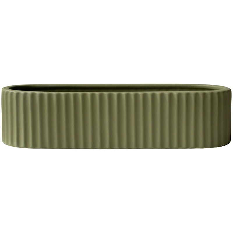 Stripe Adventslysestage 30 cm, Grøn