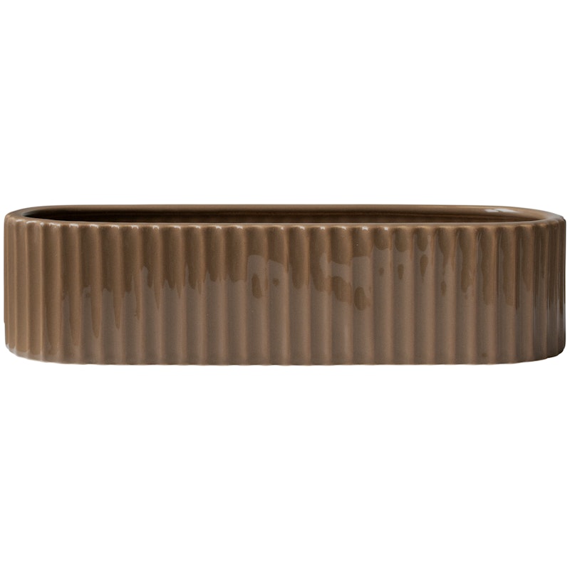 Stripe Adventslysestage 30 cm, Nougat