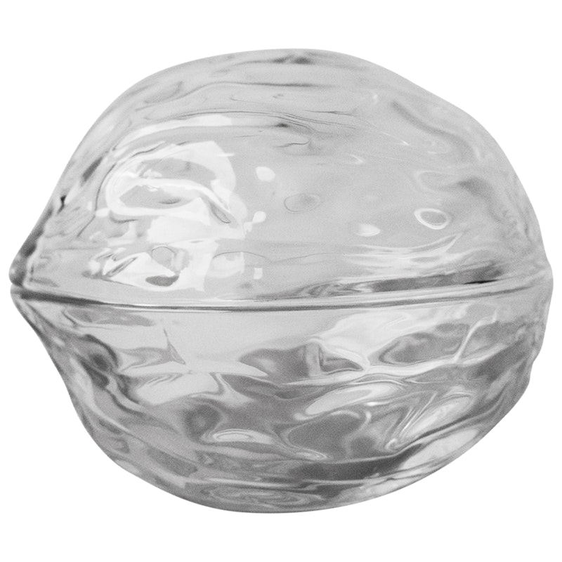 Walnut Krukke Med Låg, Klart Glas