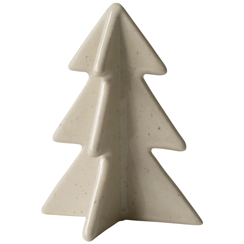 Winter Tree Dekoration 9,5 cm, Vanilje