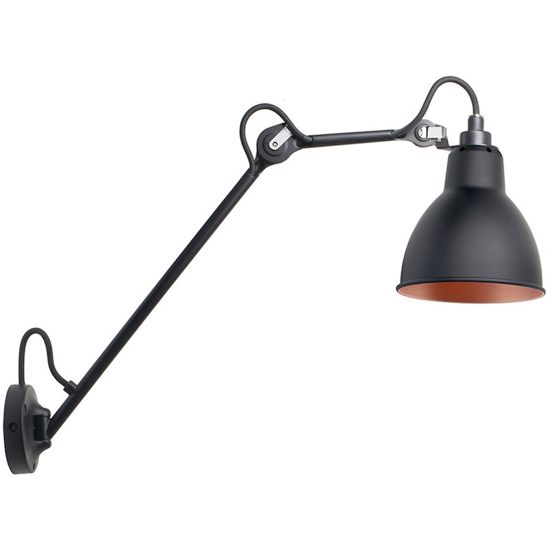 Lampe Gras N°122 SW Væglampe, Sort / Kobber